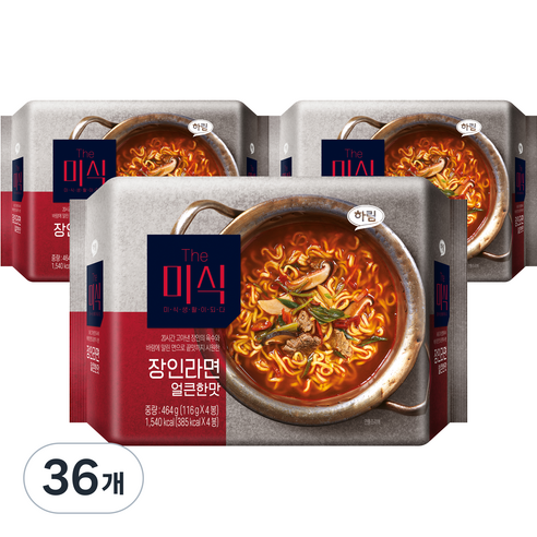 The미식 장인라면 얼큰한맛 116g, 36개