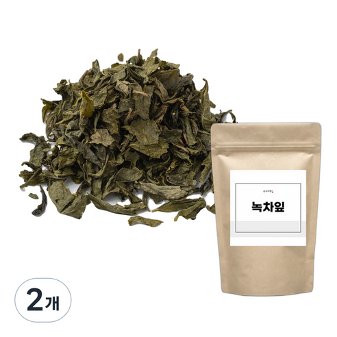 순수다함 녹차잎, 200g, 1개입, 2개