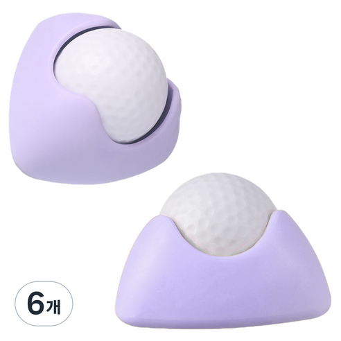 코히모 발바닥 마사지 롤러 바디 지압 볼 7 x 7 x 4.5 cm 4W341, 6개, 퍼플