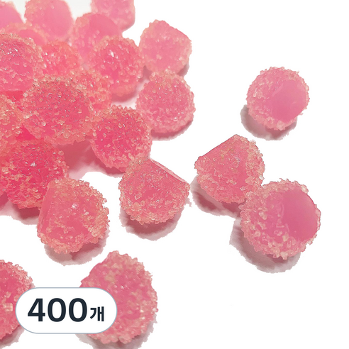 데코덴 알사탕 크런치 슬라임 재료, 400개, 핑크