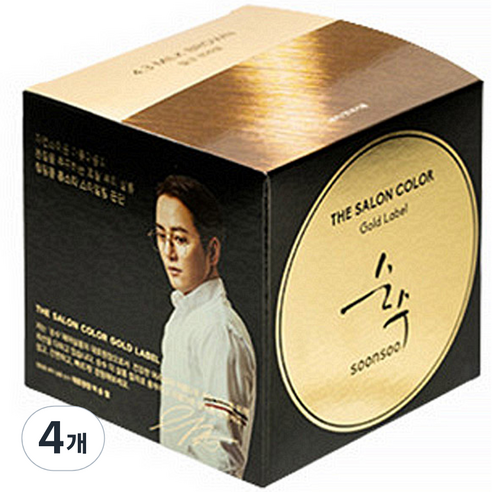 soonsoo 더 살롱 컬러 골드라벨 염모제, 밀크 브라운, 4개