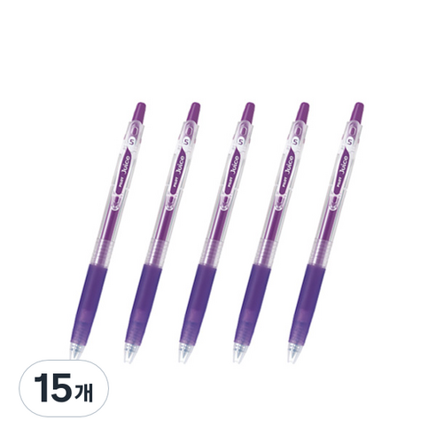 파이롯트 주스 젤잉크펜 0.5mm LJU-10EF, 그레이프, 15개