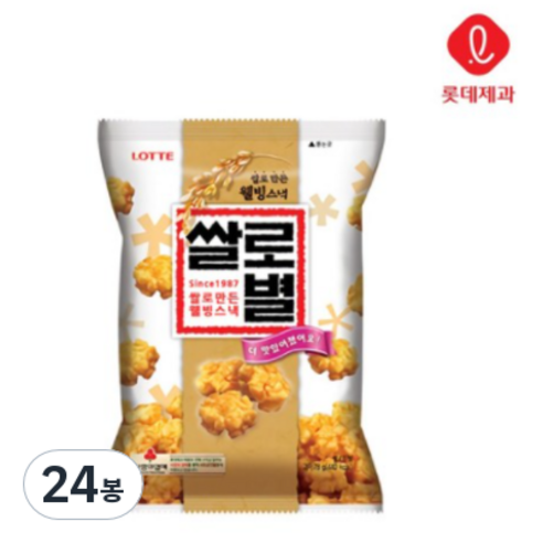 롯데제과 쌀로별 오리지널, 78g, 24봉