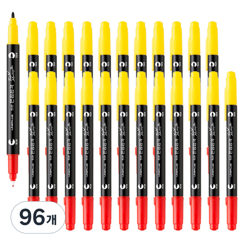 라인플러스 트윈 만점합격 컴퓨터용 싸인펜, 혼합색상, 96개