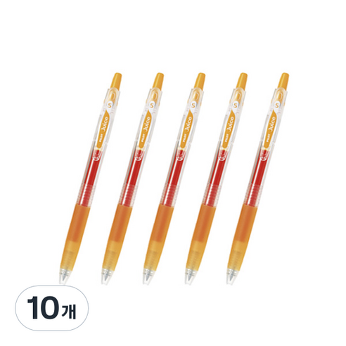 파이롯트 쥬스 젤잉크펜 0.38mm, 아프리콧오렌지, 10개