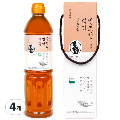 강봉석 명인 쌀조청, 1.2kg, 4개