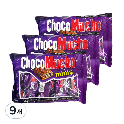 초코무초 미니 초코바 20p, 160g, 9개