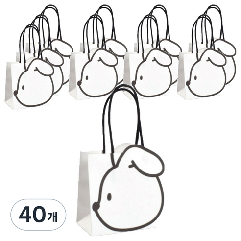몰앤모어 어린이집 생일선물 선물 포장봉투 소형, 40개