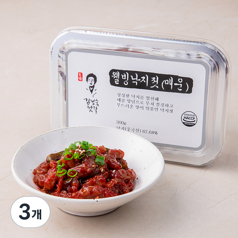 김정숙젓갈 웰빙낙지젓 매운, 300g, 3개