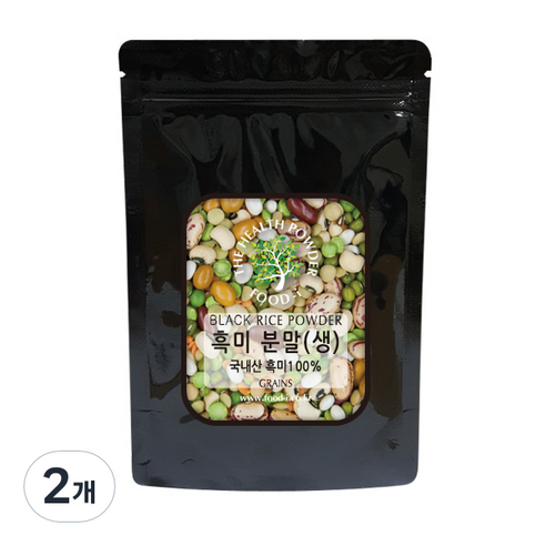 스쿨아이 국내산 흑미 분말 생, 1.2kg, 2개