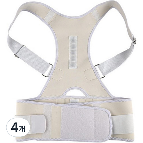 나음다름 바른자세 밴드 화이트 M 50~65kg, 4개