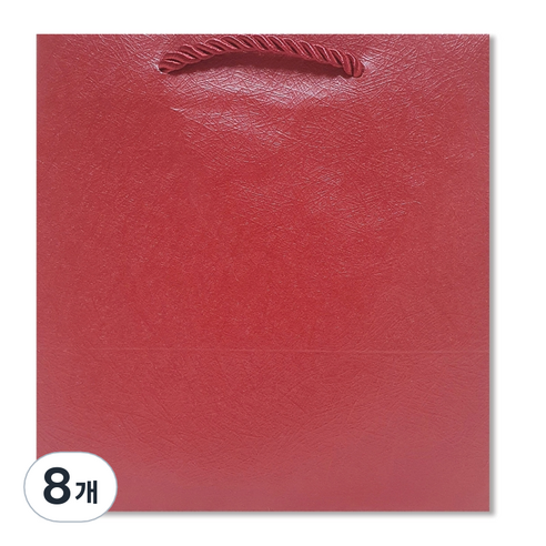 홀마크 단색 무지 쇼핑백 8p, 레드, 8개