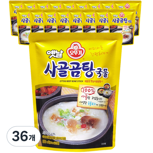 오뚜기 옛날 사골곰탕 국물, 350g, 36개