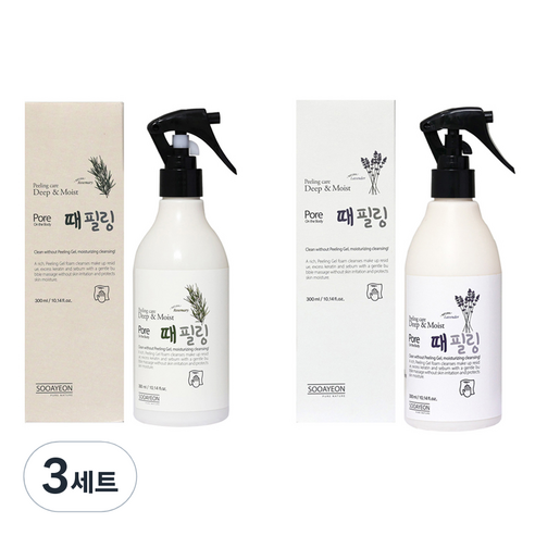수아연 딥앤모이스처 각질제거 때필링 스프레이 300ml 라벤더 + 로즈마리 세트, 3세트