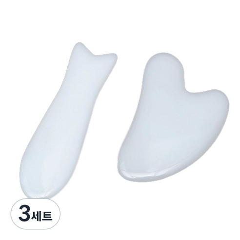 백옥 마사지 나진 괄사 04 하트 + 물고기 세트 NJ004, 3세트