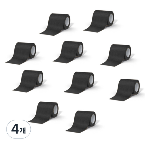 데이바이데이 바른생활이야기 밴드 7.5cm x 4.5m 블랙, 4개, 10개입