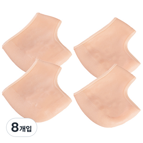 라이프플러스 실리콘 뒤꿈치 보호패드 C21C 살색 구멍없는 얇은 패드 2p, 8개입