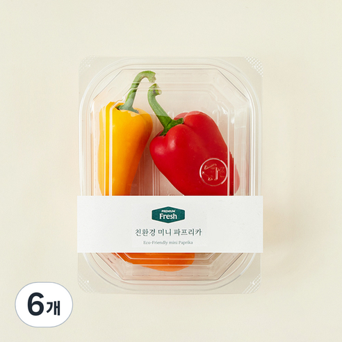 프리미엄 친환경 미니 파프리카, 170g, 1개입, 6개