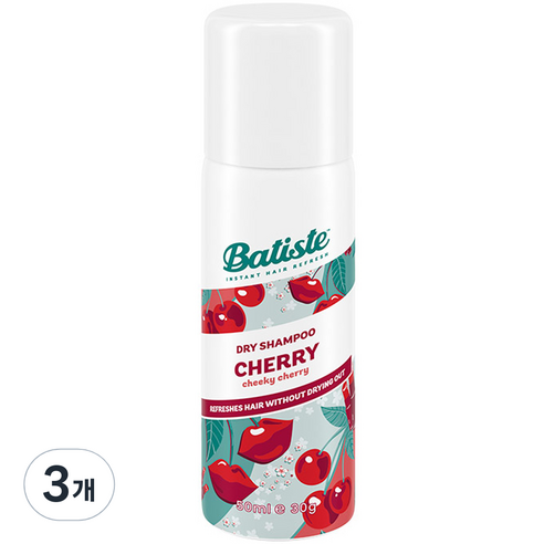 바티스트 드라이샴푸 체리, 3개, 50ml