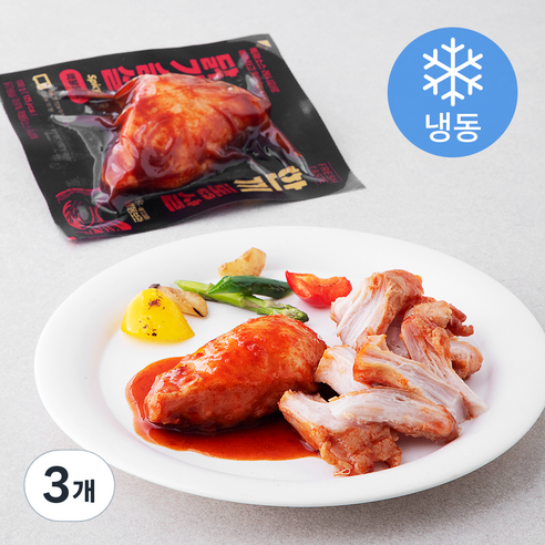 한끼통살 닭가슴살 핵불닭맛 (냉동), 100g, 3개
