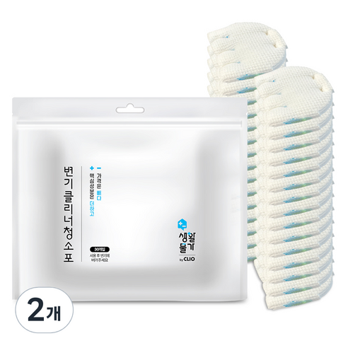 크리오 생활물가 변기클리너 청소포 티슈형 30매, 150g, 2개