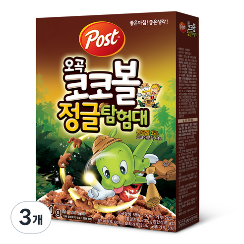 포스트 오곡 코코볼 정글탐험대, 300g, 3개