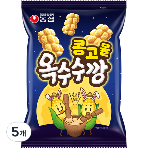 농심 콩고물 옥수수깡, 60g, 5개
