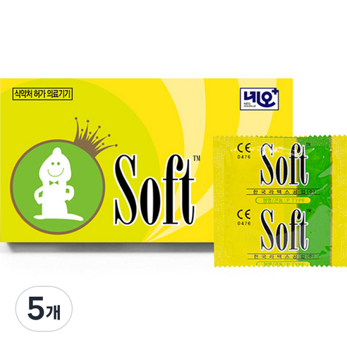 네오메디칼 소프트 슬림형 P-TYPE 콘돔 0.03mm, 10개입, 5개