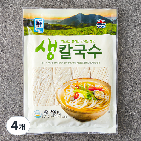 대림선 생칼국수, 800g, 4개
