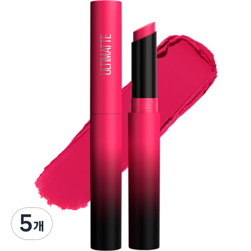 메이블린 뉴욕 얼티매트 립스틱 1.7g, 399 비비드 핑크, 5개