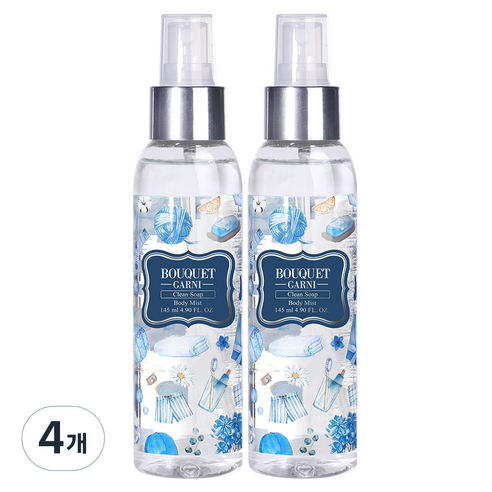 부케가르니 바디미스트 클린솝, 90ml, 4개