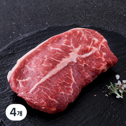 푸드장 미국산 블랙비프 부채살 스테이크용 (냉장), 200g, 4개