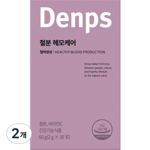덴프스 철분 헤모케어 30p, 2개, 60g
