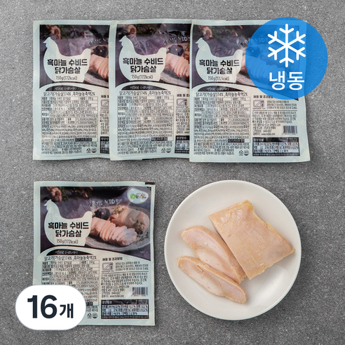 햇살닭 흑마늘 수비드 닭가슴살 (냉동), 150g, 16개