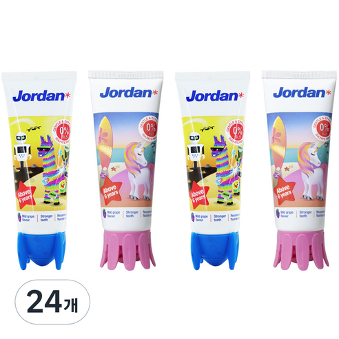 조르단 어린이치약 스텝2단계 랜덤 발송, 75g, 24개