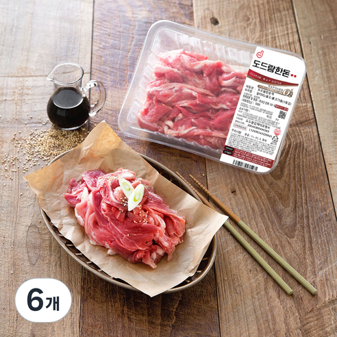 도드람한돈 앞다리 불고기용 1등급 (냉장), 500g, 6개