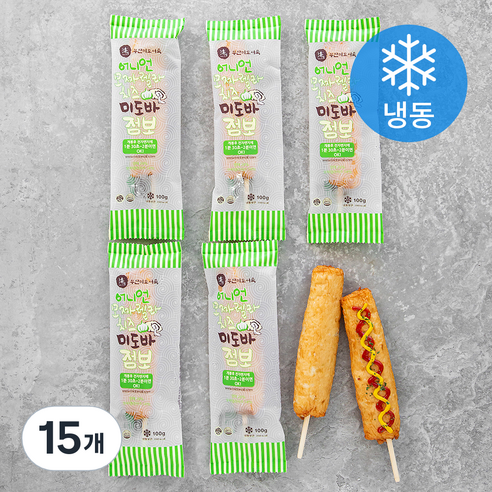부산미도어묵 점보 어니언 모짜렐라 치즈 미도바 (냉동), 100g, 15개