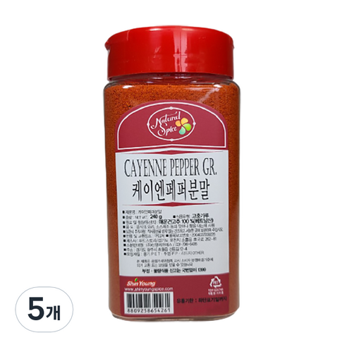 내츄럴스파이스 케이앤페퍼분말, 240g, 5개