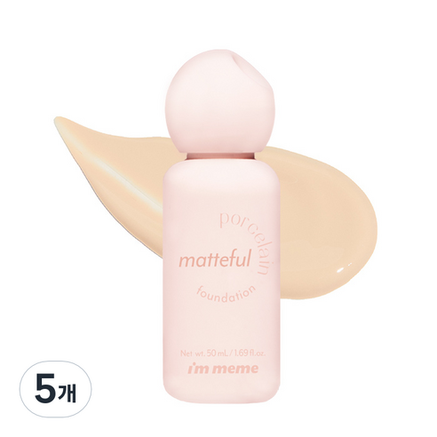 아임미미 매트풀 포슬린 파운데이션 50ml, 02 아이보리, 5개