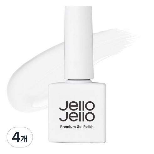 젤로젤로 프리미엄 젤 폴리쉬 10ml, JC-01 크리미화이트, 4개