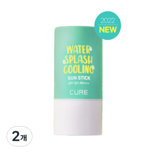 김정문알로에 라 센스 로에 큐어 워터 스플래쉬 쿨링 선스틱 제주에디션 SPF50+ PA++++, 23g, 2개