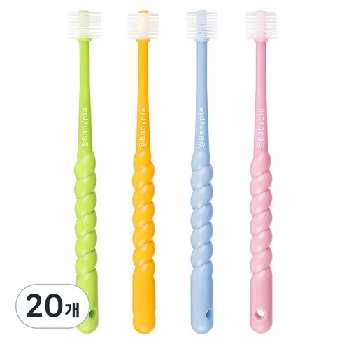 예꼬맘 360도 어린이용 칫솔 2단계, 랜덤 발송, 20개