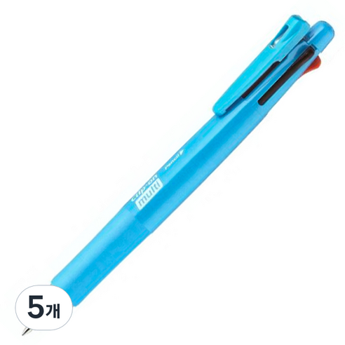 제브라 클립온멀티 다색펜 B4SA1, 후레쉬블루, 5개