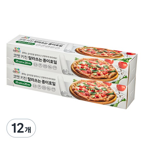 코멧 키친 잘라쓰는 종이호일, 20m, 1개입, 12개