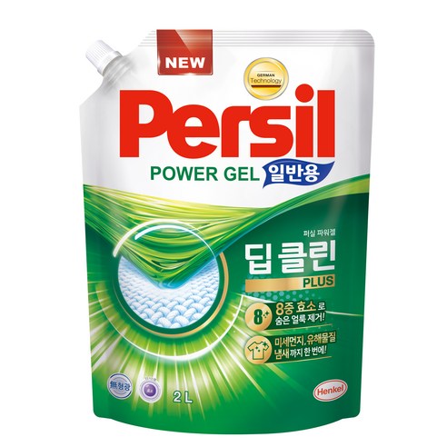 퍼실 딥클린 파워젤 일반용 액상세제 리필, 2L, 1개