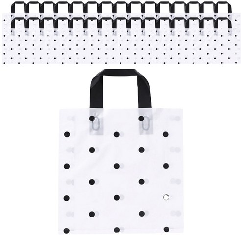 마켓감성 프린팅 기프트 쇼핑백 50p, 화이트 도트