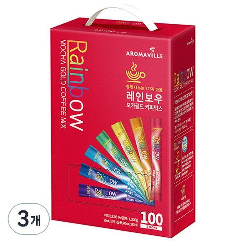 레인보우 모카골드 커피믹스, 12g, 100개입, 3개