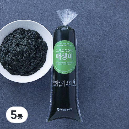 녹차로 씻어낸 매생이, 120g, 5봉
