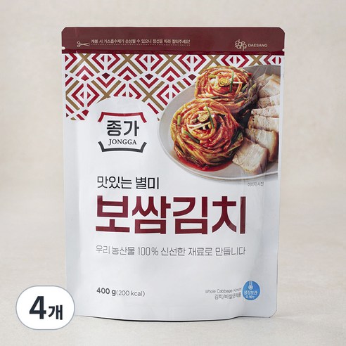 종가 맛있는 별미 보쌈김치, 400g, 4개