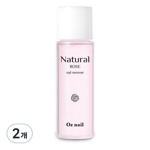오즈네일 내추럴 네일리무버 로즈, 2개, 100ml